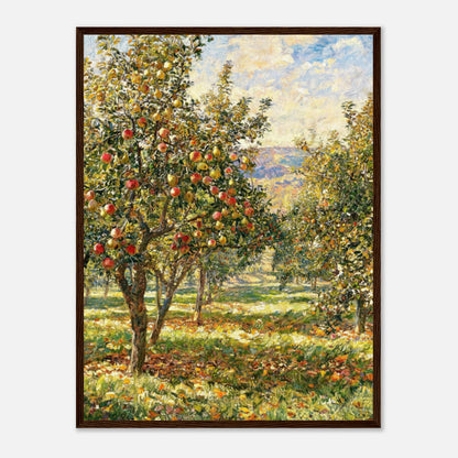 Sunlit Apple Orchard in Autumn Impressionist Art Print