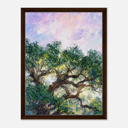 Ancient Tree & Pastel Sky Impressionist Art Print