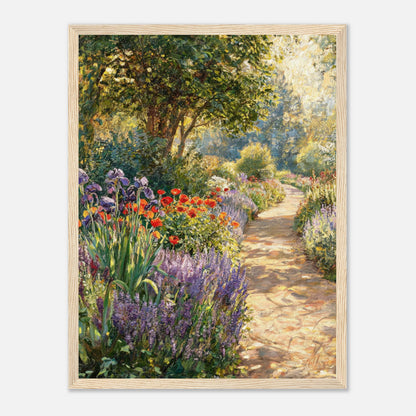 Sunlit Secret Garden Path Impressionist Art Print