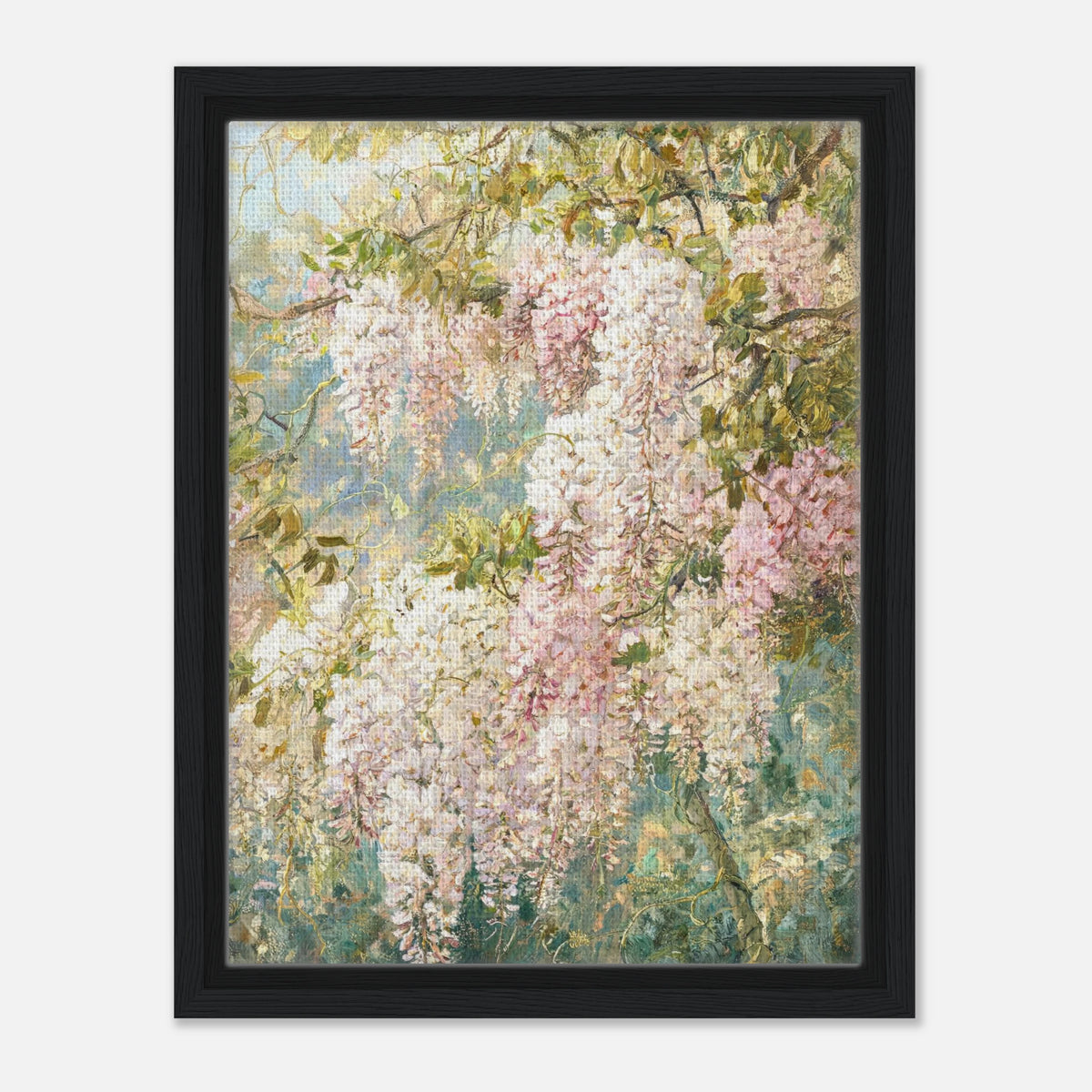 Cascading Wisteria Blossoms Impressionist Art Print