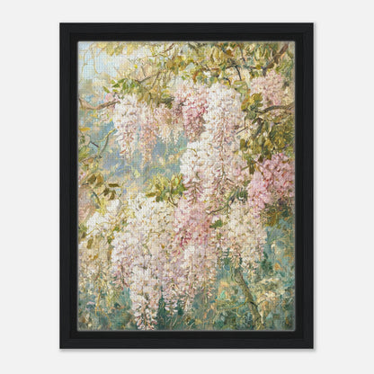Cascading Wisteria Blossoms Impressionist Art Print