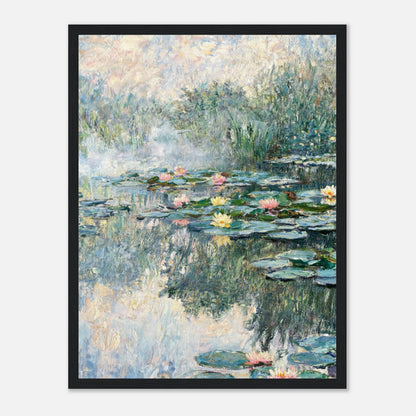 Misty Morning Water Lilies Impressionist Art Print