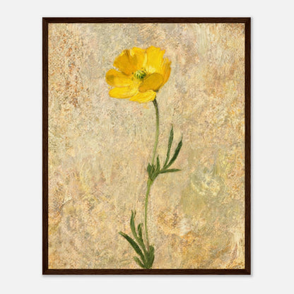 Solitary Yellow Wildflower Impressionist Art Print