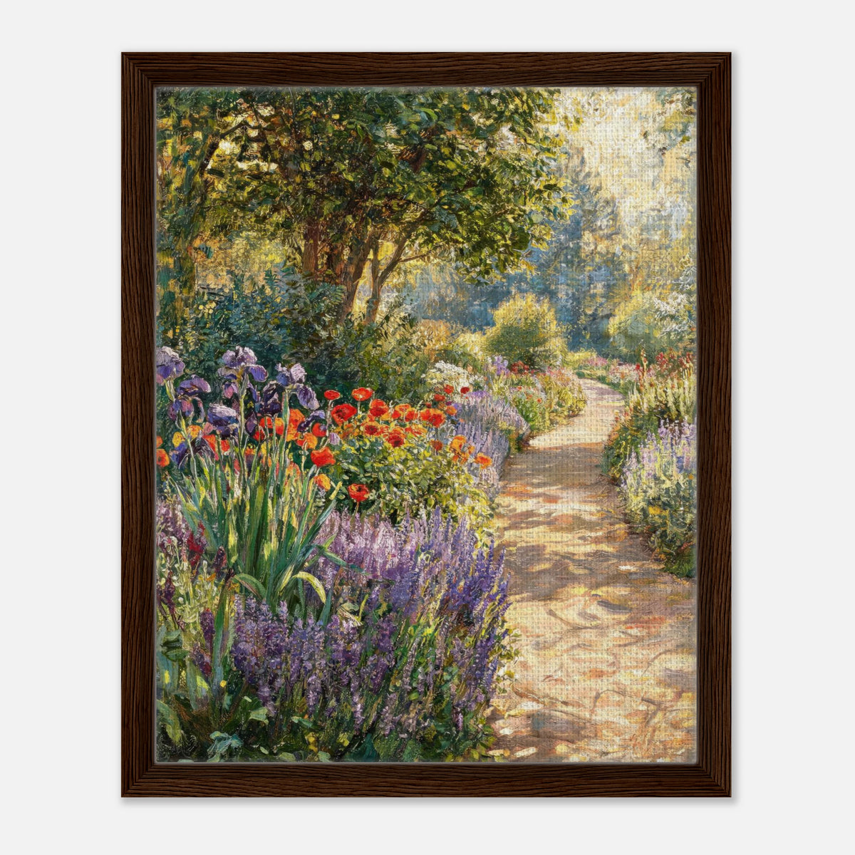 Sunlit Secret Garden Path Impressionist Art Print