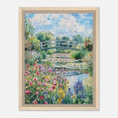 Monet's Flower Garden & Japanese Bridge Impressionist Art Print