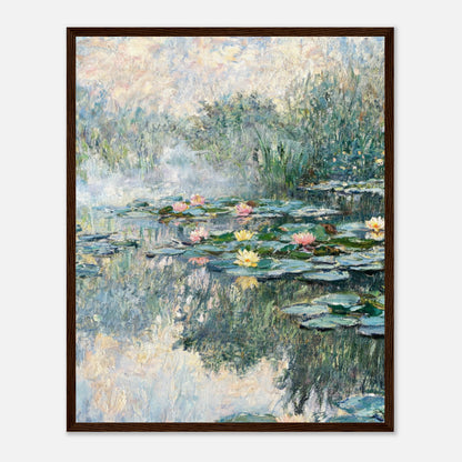 Misty Morning Water Lilies Impressionist Art Print