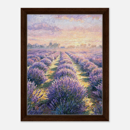 Provence Lavender Field at Sunset Impressionist Art Print
