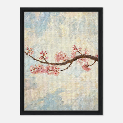 Blossoming Cherry Branch & Pastel Sky Impressionist Art Print