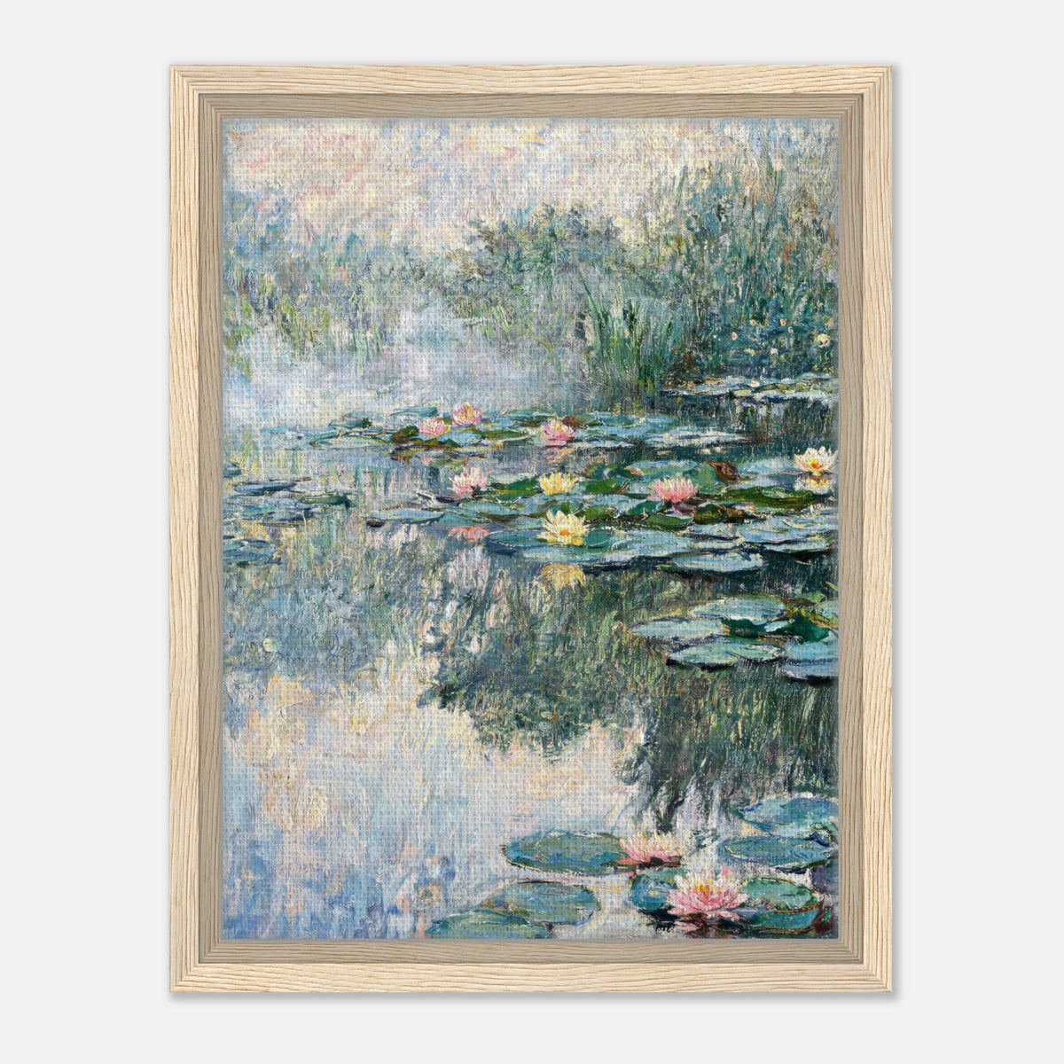 Misty Morning Water Lilies Impressionist Art Print