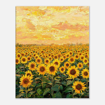 Glowing Sunflower Meadow Canvas Wall Art