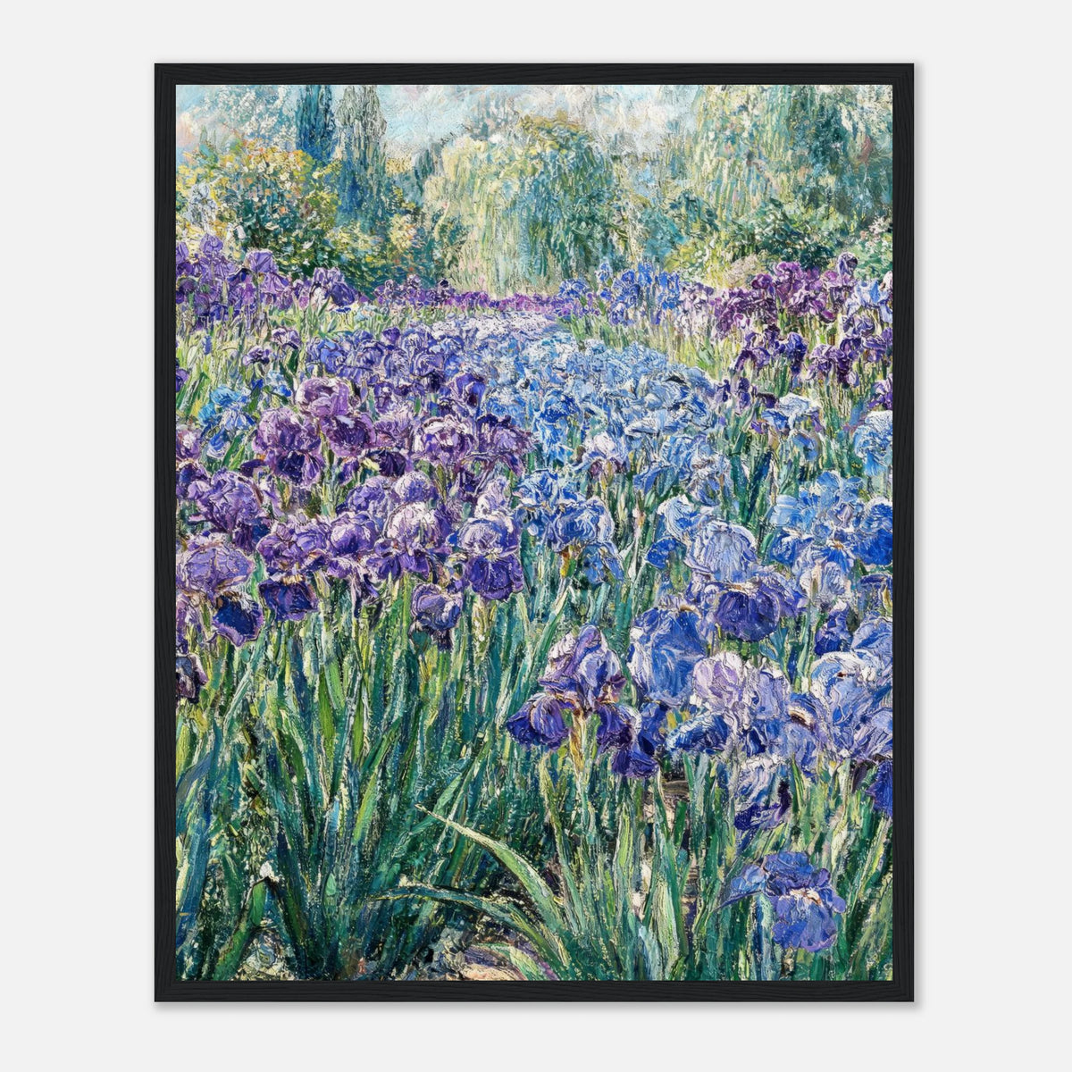 Monet's Iris Field Impressionist Garden Art Print