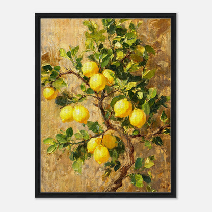 Sunlit Lemon Tree & Mediterranean Orchard Impressionist Art Print