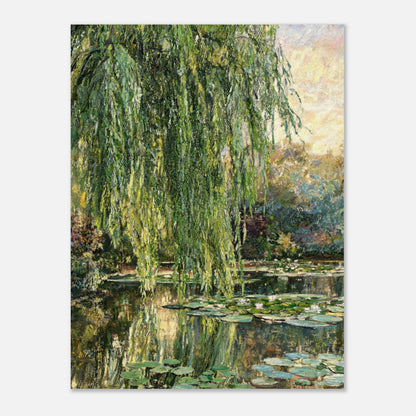 Monet's Weeping Willow & Water Lilies Impressionist Art Print