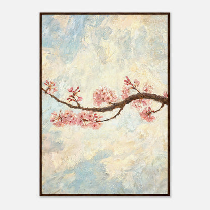 Blossoming Cherry Branch & Pastel Sky Impressionist Art Print