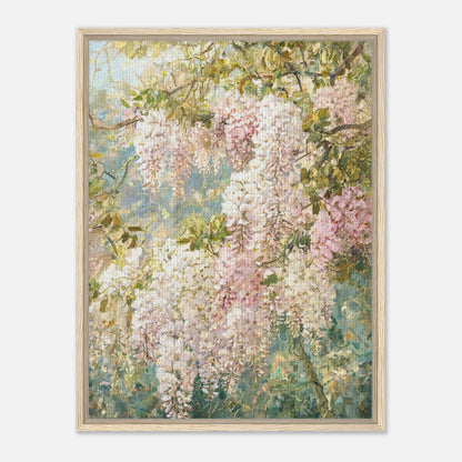 Cascading Wisteria Blossoms Impressionist Art Print