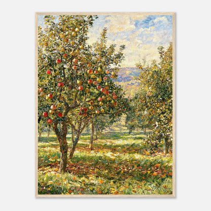 Sunlit Apple Orchard in Autumn Impressionist Art Print