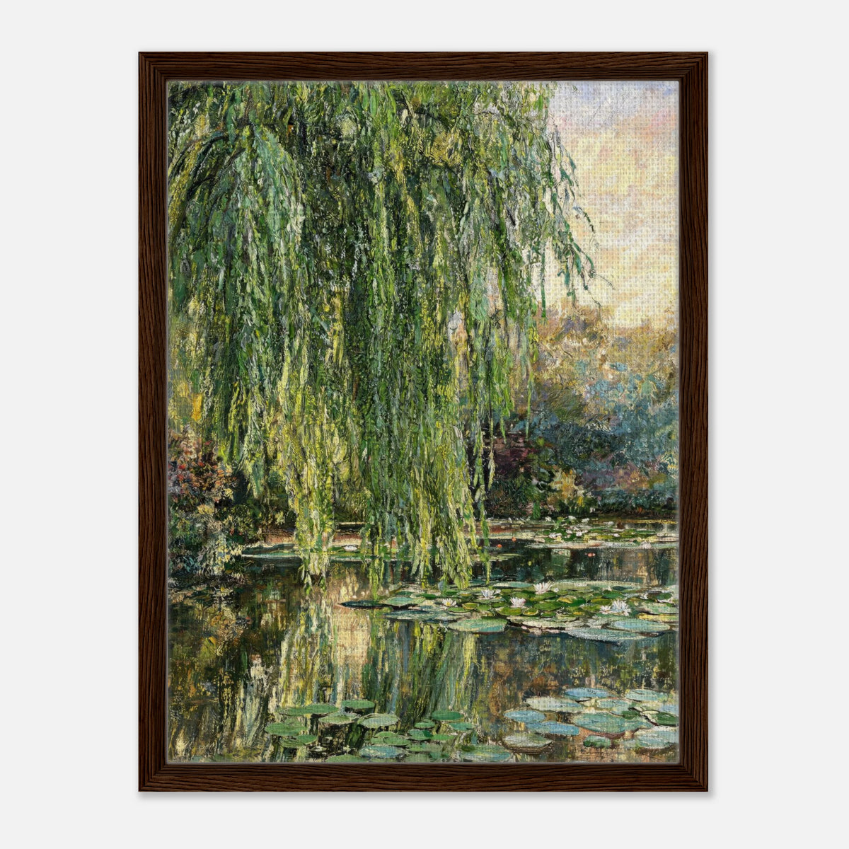 Monet's Weeping Willow & Water Lilies Impressionist Art Print