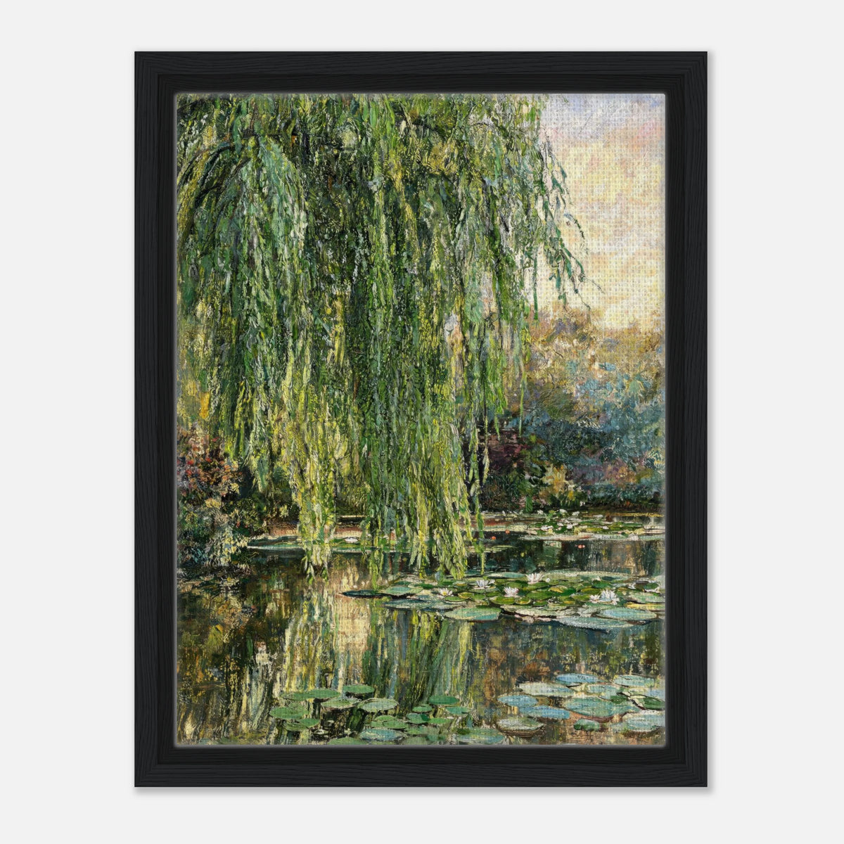 Monet's Weeping Willow & Water Lilies Impressionist Art Print