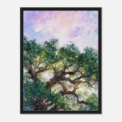 Ancient Tree & Pastel Sky Impressionist Art Print