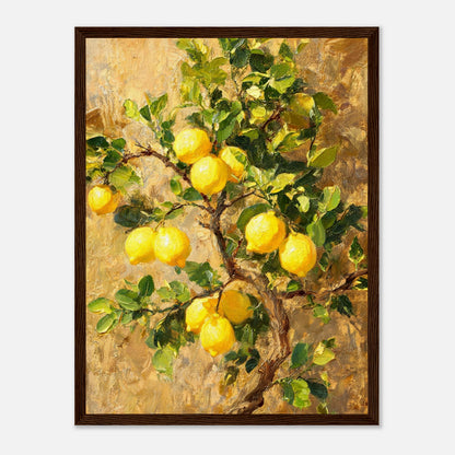 Sunlit Lemon Tree & Mediterranean Orchard Impressionist Art Print