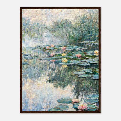 Misty Morning Water Lilies Impressionist Art Print