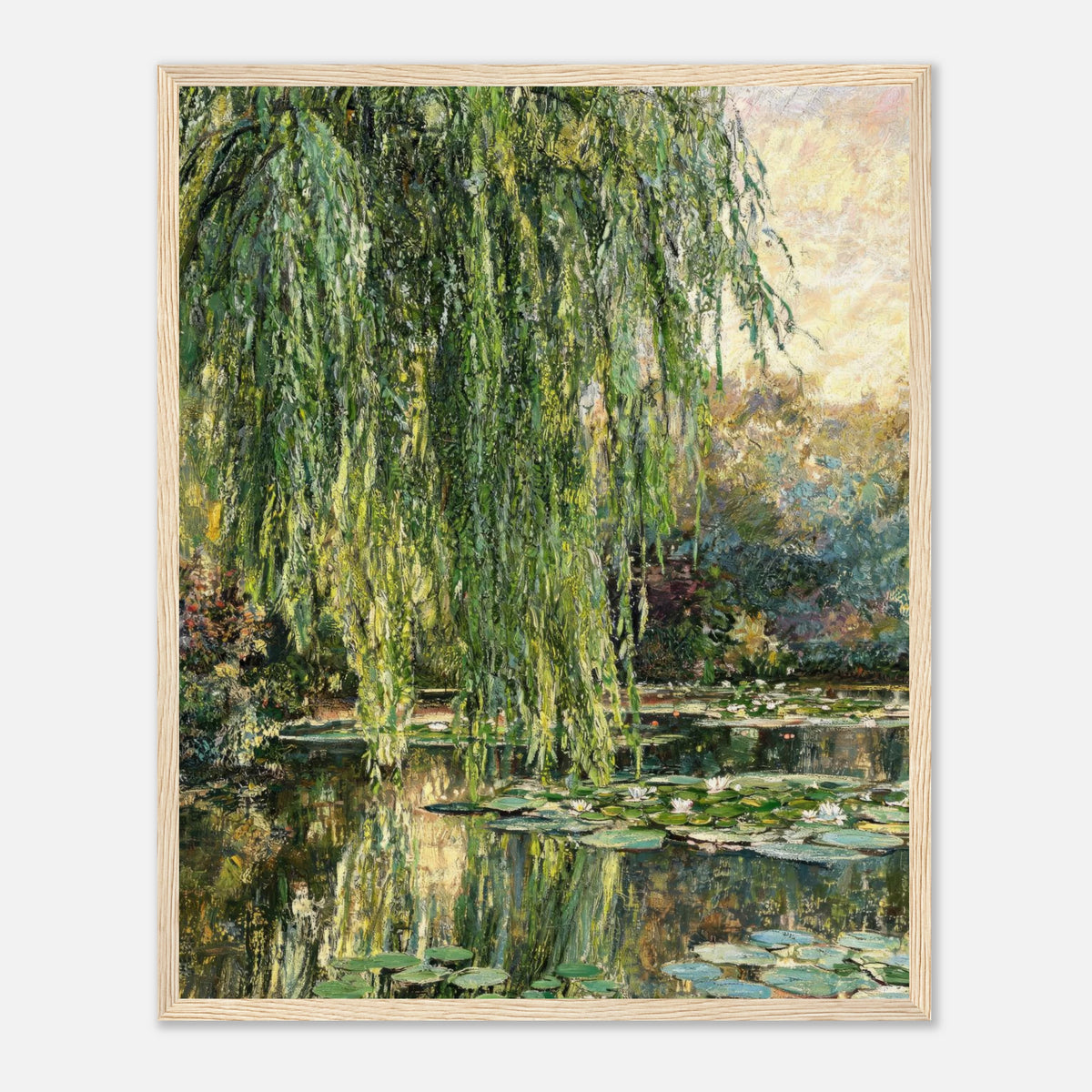 Monet's Weeping Willow & Water Lilies Impressionist Art Print