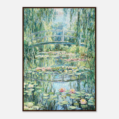 Weeping Willow & Japanese Bridge Water Lilies Impressionist Art Print