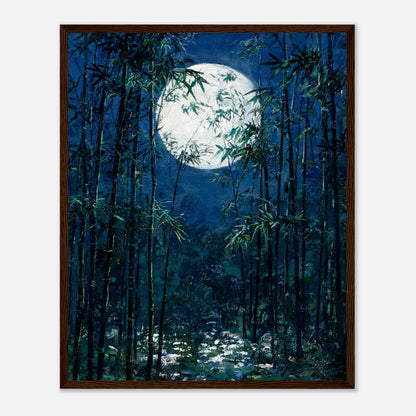 Moonlit Bamboo Forest Impressionist Art Print