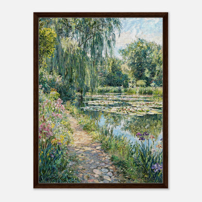 Giverny Garden Path & Water Lilies Impressionist Art Print