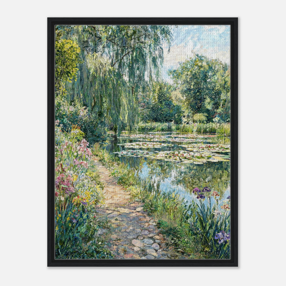 Giverny Garden Path & Water Lilies Impressionist Art Print
