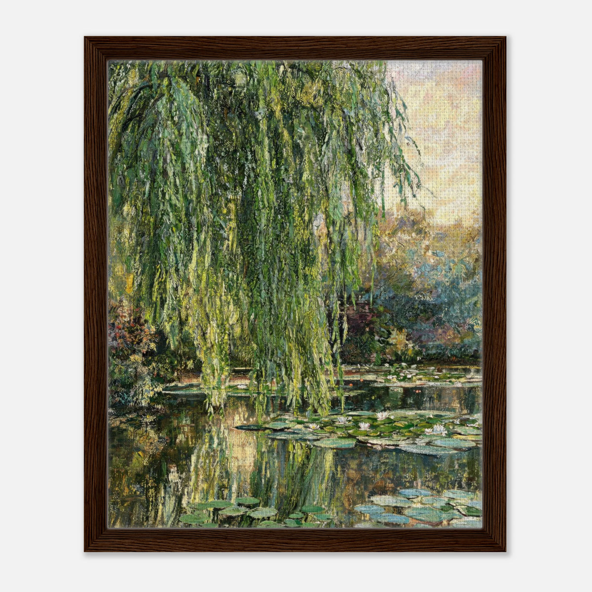 Monet's Weeping Willow & Water Lilies Impressionist Art Print
