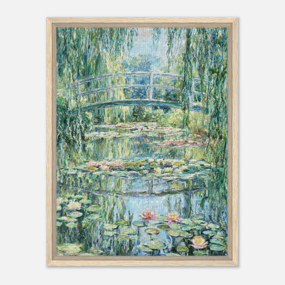 Weeping Willow & Japanese Bridge Water Lilies Impressionist Art Print