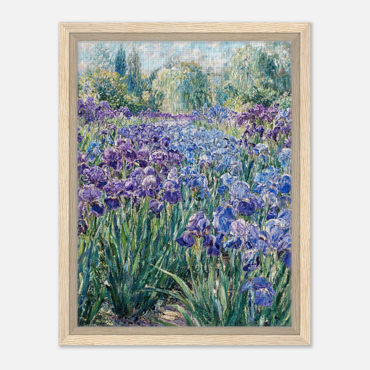 Monet's Iris Field Impressionist Garden Art Print