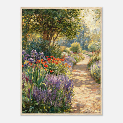 Sunlit Secret Garden Path Impressionist Art Print