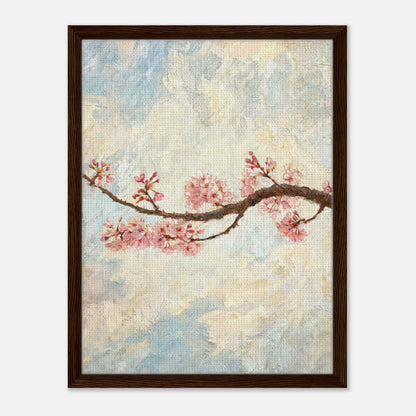 Blossoming Cherry Branch & Pastel Sky Impressionist Art Print
