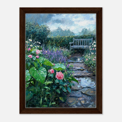 Raindrops in the Secret Garden Impressionist Art Print
