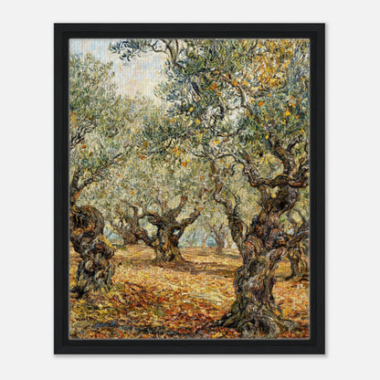 Sunlit Olive Grove Impressionist Art Print
