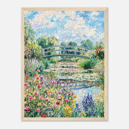 Monet's Flower Garden & Japanese Bridge Impressionist Art Print