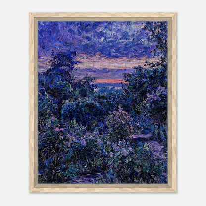Twilight Garden & Blue Dusk Impressionist Art Print