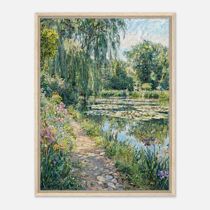 Giverny Garden Path & Water Lilies Impressionist Art Print