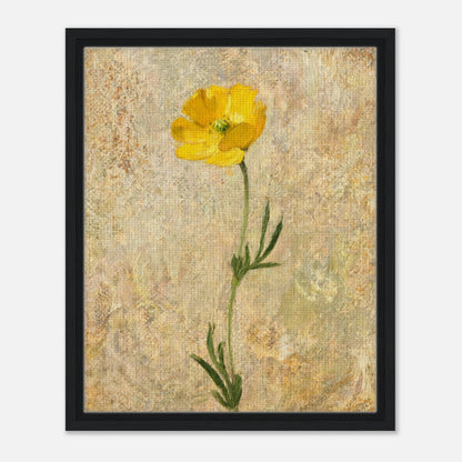 Solitary Yellow Wildflower Impressionist Art Print