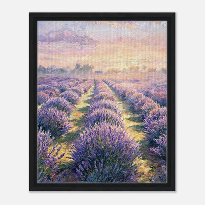 Provence Lavender Field at Sunset Impressionist Art Print
