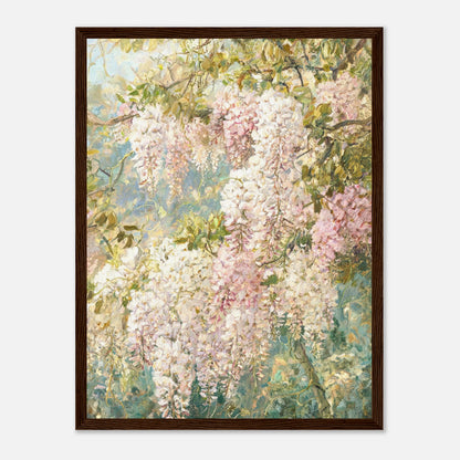 Cascading Wisteria Blossoms Impressionist Art Print