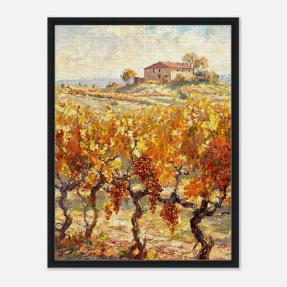 Tuscan Vineyard in Autumn Impressionist Art Print