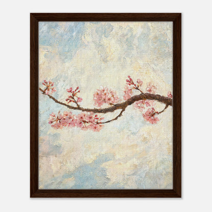 Blossoming Cherry Branch & Pastel Sky Impressionist Art Print
