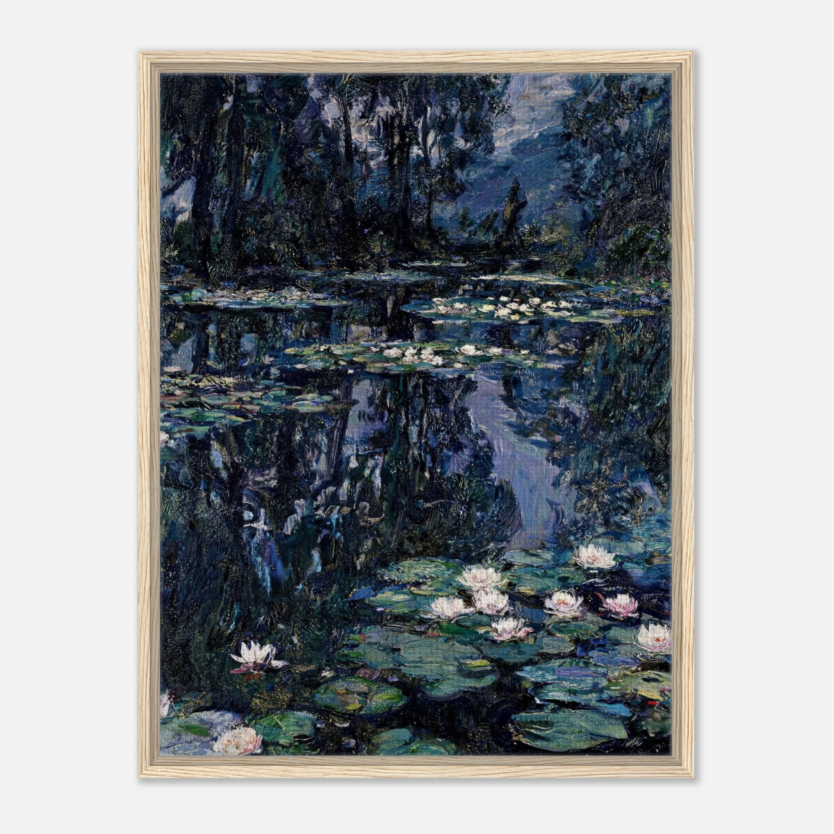 Nocturne Water Lilies & Dark Pond Impressionist Art Print