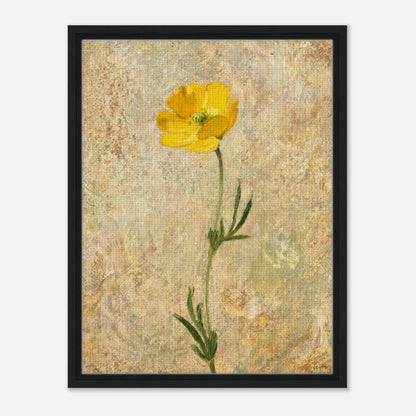 Solitary Yellow Wildflower Impressionist Art Print