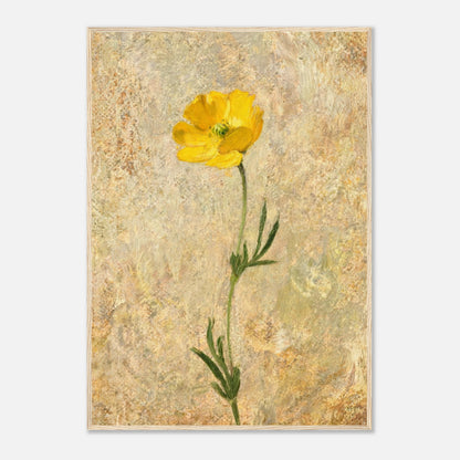 Solitary Yellow Wildflower Impressionist Art Print