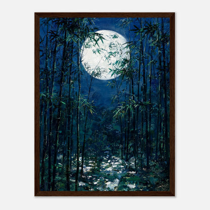 Moonlit Bamboo Forest Impressionist Art Print
