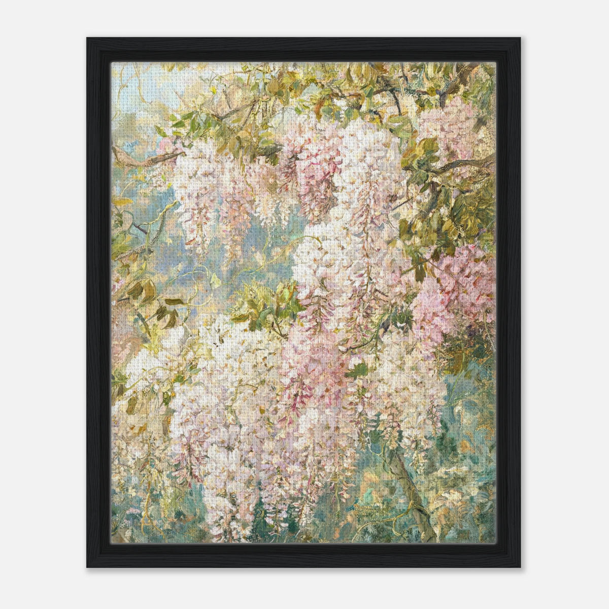 Cascading Wisteria Blossoms Impressionist Art Print